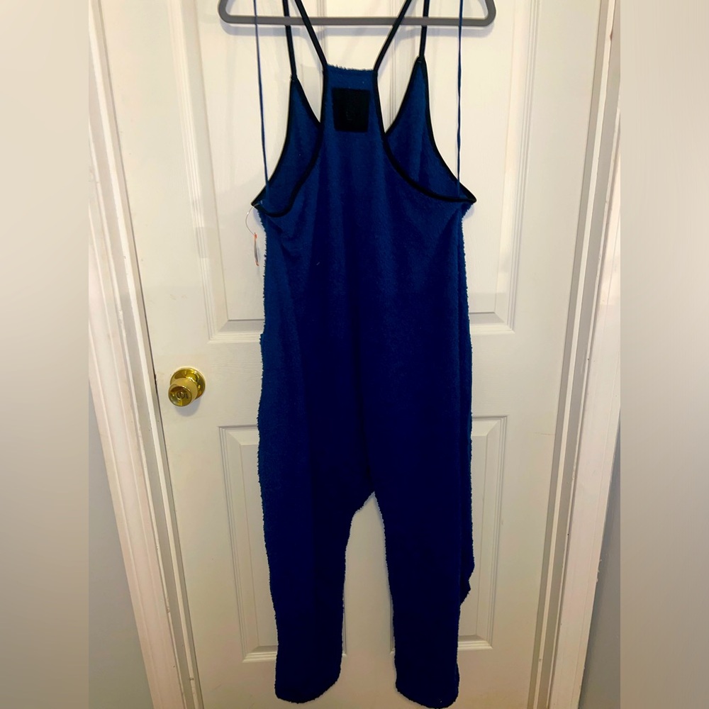 FP Movement by Free People Navy Fleece Drop-Crotch Jumpsuit - Picture 6 of 7